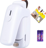 Mini Bag Sealer, Bag Sealer Heat Seal with Cutter, 2 in 1 Heat Sealer Portable Resealer Machine for Chip Bags, Plastic Snack Bags Food Storage