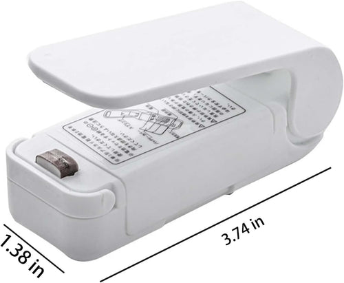 2 Pack Bag Sealer Mini Portable Handheld Heat Vacuum Sealer Mini Sealing Machine Handheld Bag Resealer Sealer Mini Food Sealer for Plastic Bags