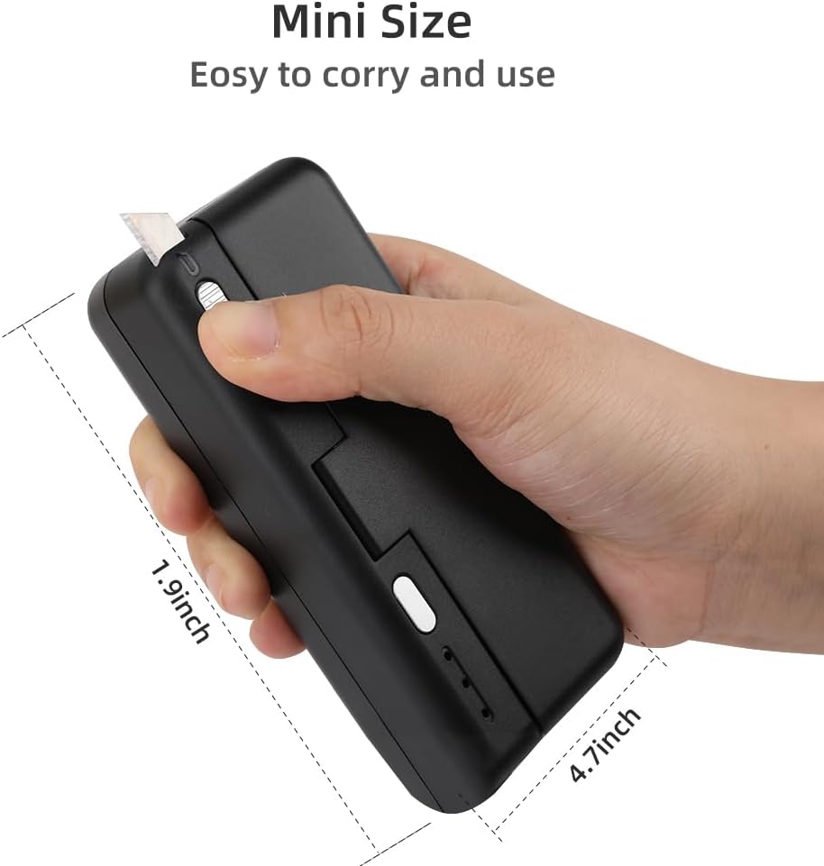 Mini Bag Sealer, USB Charger Potato Chip Bags Heat Sealer Capper, Reseals Snack Plastic Bag Heat Seal and Cutter, Sealing Machine Vacuum Impulse For Mylar