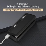 Mini Bag Sealer, USB Charger Potato Chip Bags Heat Sealer Capper, Reseals Snack Plastic Bag Heat Seal and Cutter, Sealing Machine Vacuum Impulse For Mylar