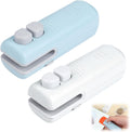 2Pcs 3 in 1 Mini Bag Sealer, Upgraded Rechargeable Mini Bag Sealer with Cutter and Magnet,Small Household Pressure Sealer,Portable Plastic Bag Sealing Machine,Heat Sealer for Snack Bag Food Storage
