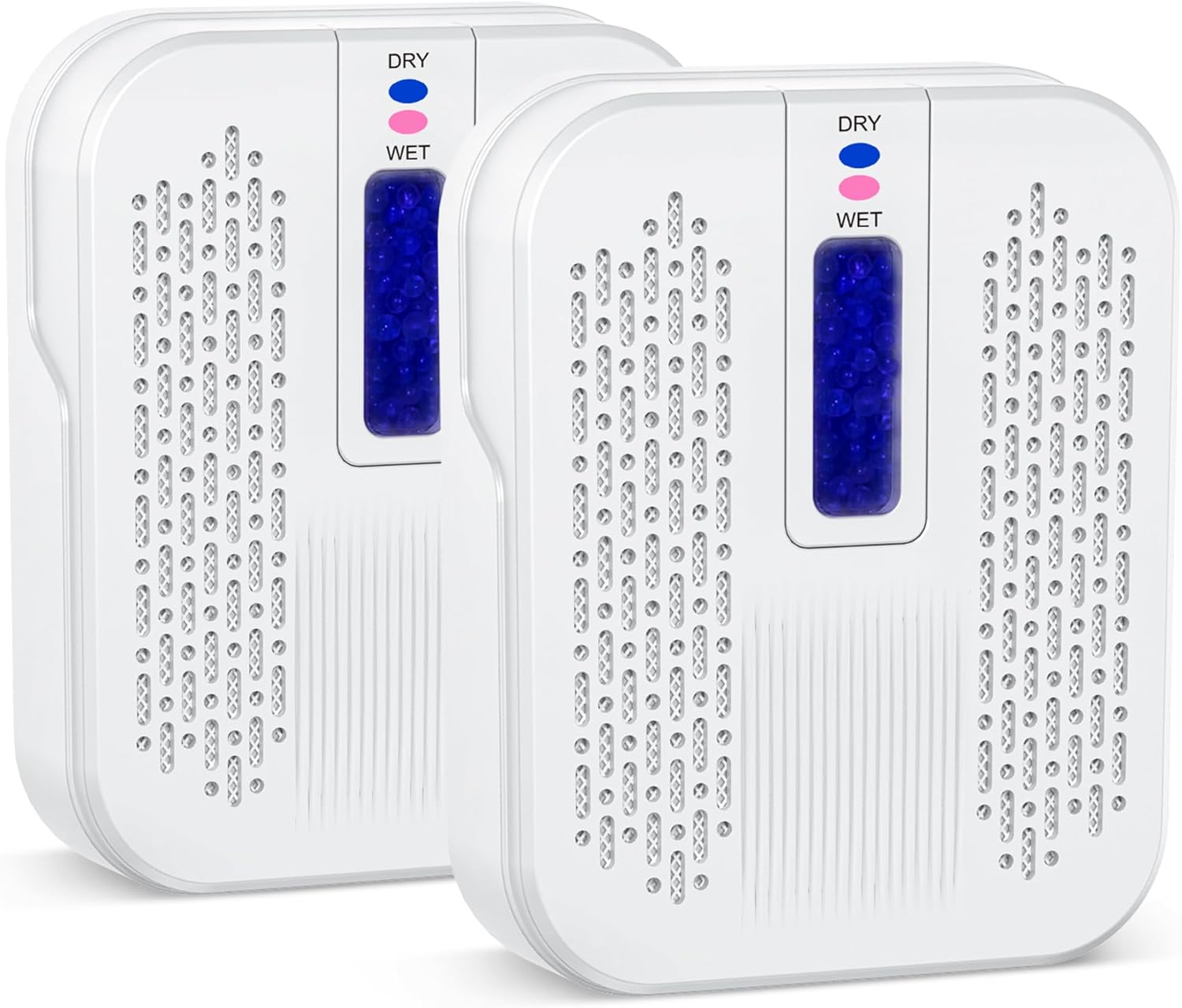 Rechargeable Small Dehumidifier, Pack of 2, Portable Mini Dehumidifier for Bathroom, Highly Efficient Dehumidification, Energy Saving, Suitable for Closet