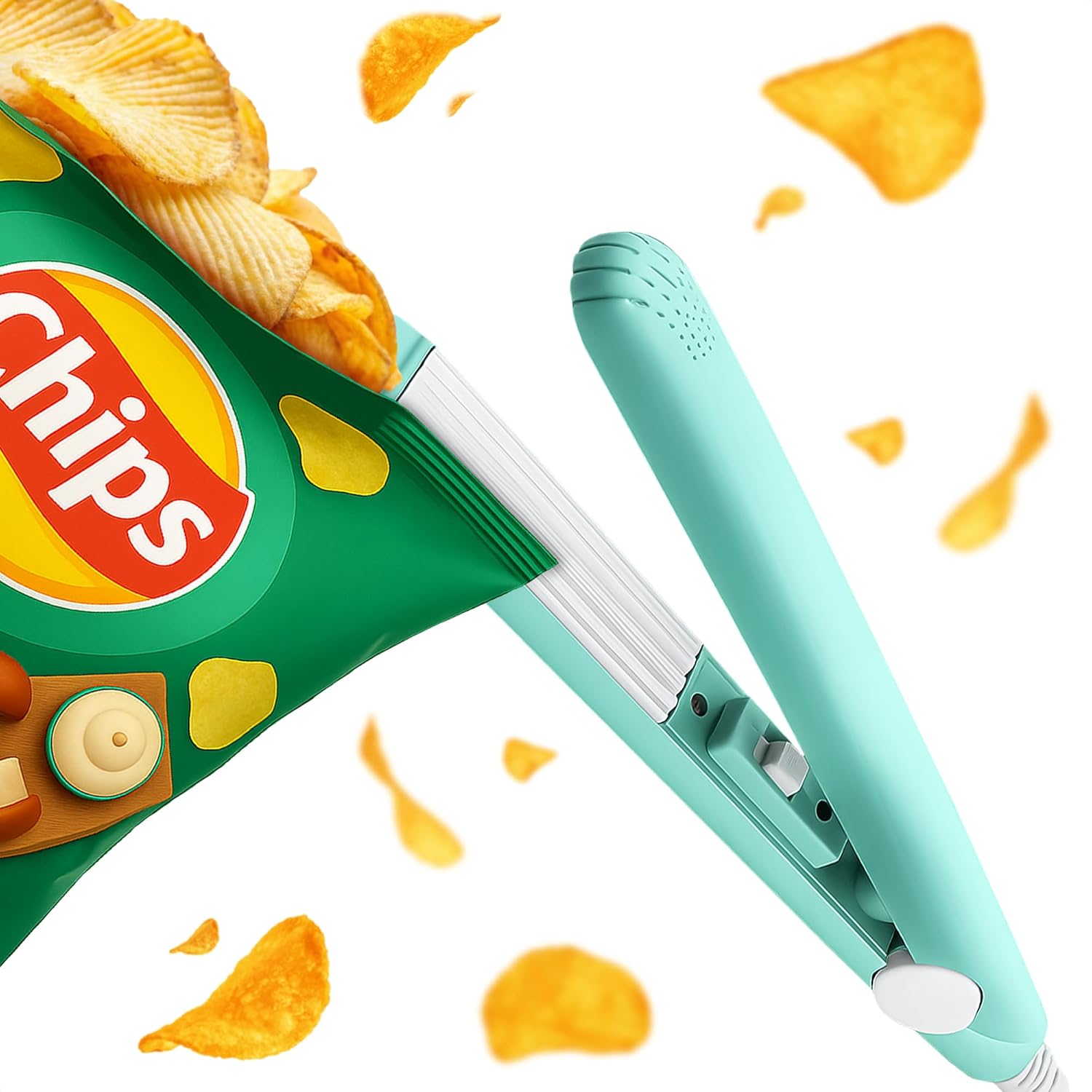 Vacuum Sealer for Food - Mini Heat Sealer Machine with Cable, 6.75 x 2.3" Compact and Lightweight Design, Easy and Fast to Use, Good for Home