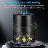 Safe Dehumidifier Electric, Dehumidifier for Gun Safe Dryer, Plug in Gun Safe Heater, 360° Heating Circular Air with Built-in Fan