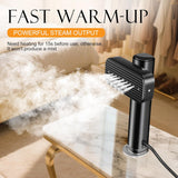 Steamer for Clothes, Portable Handheld Garment Steamer for Fabric Wrinkles Remover, 15s Fast Heat-up, 90ml Water Tank with Heat-Resistant Gloves, Convenient