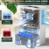 Portable Home Dehumidifier for Basements Bathroom Bedroom|91 OZ Tank|900 sq.ft Coverage|Quiet Smart Design with Auto Shut-Off White